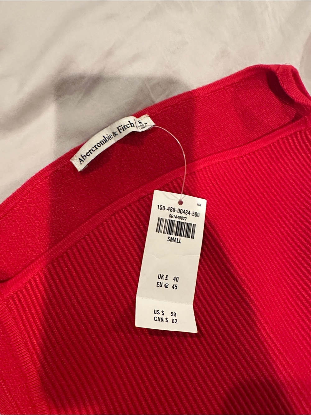 A&F Apron Neck Ribbed Top - Picture 3 of 4